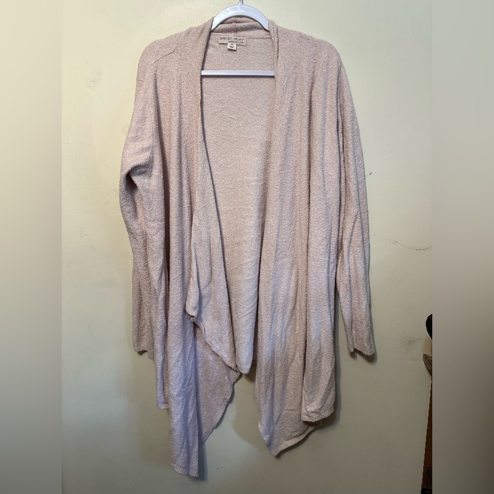 Barefoot Dreams Cozy Chic Hi Lo Open Front Cardigan Size 3x Waterfall Bamboo‎